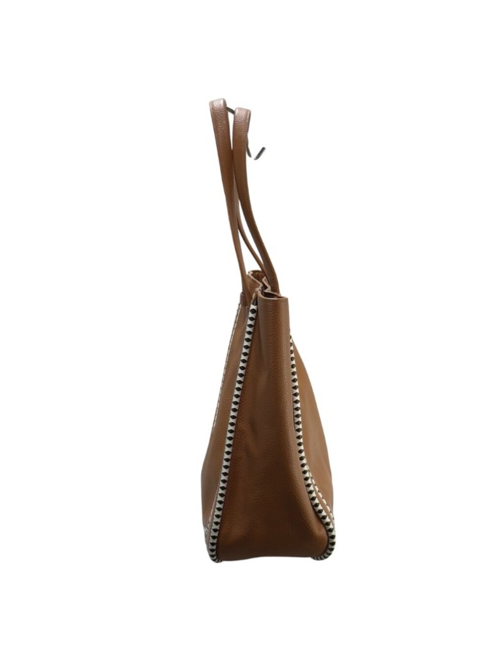 KATE SPADE New York Sheffield Dorma Brown Leather Tote White/Black Trim Detail - Picture 7 of 13